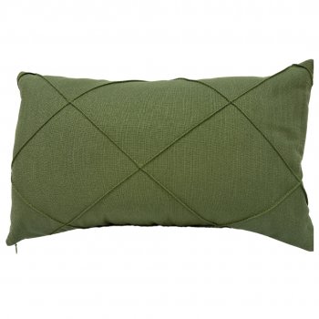 Capa P/ Almofada Linho Verde Drapeada - 30x50cm