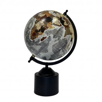 Globo Decorativo Preto e Cinza - 35cm