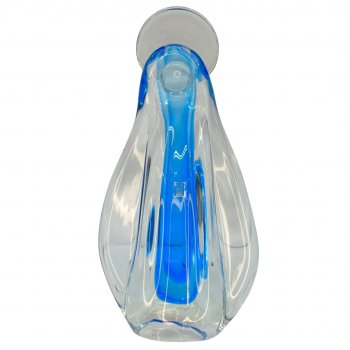 Imagem Nossa Senhora em Cristal Murano Azul - 30cm