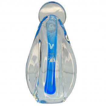 Imagem Nossa Senhora em Cristal Murano Azul - 17cm