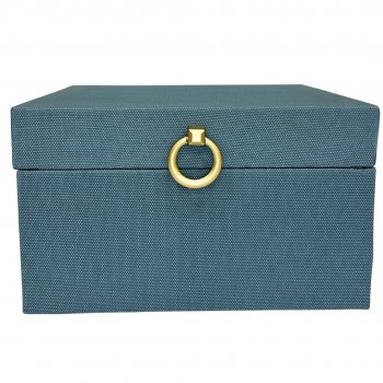 Caixa Organizadora Quadrada Azul - 25cm