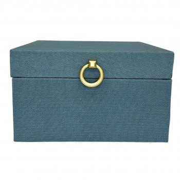 Caixa Organizadora Quadrada Azul - 20cm