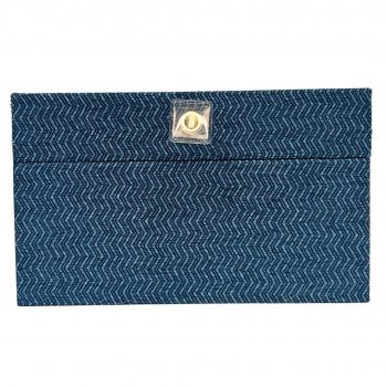 Caixa Organizadora Quadrada Texturizada Azul - 28cm