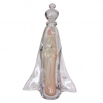 Santa em Murano Cristais Labone Rosa Claro - 30cm