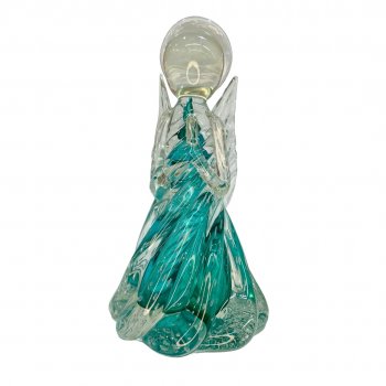 Anjo em Murano Cristais Labone Verde Esmeralda - 32cm