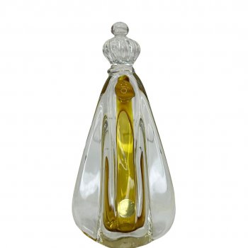 Nossa Senhora com Coroa em Murano Labone Âmbar- 23cm
