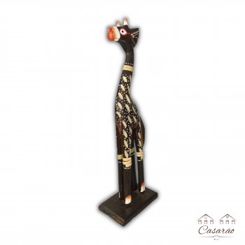 Girafa de Madeira Teca - 40 cm